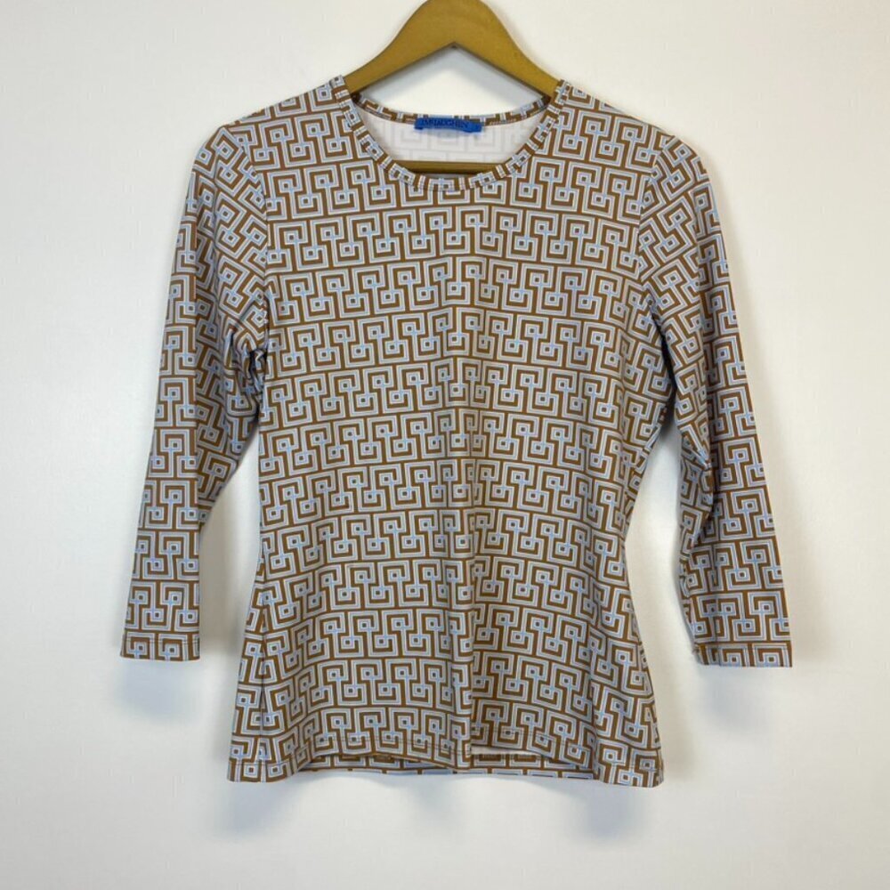 J. Mclaughlin Geometric Print Catalina Cloth Top